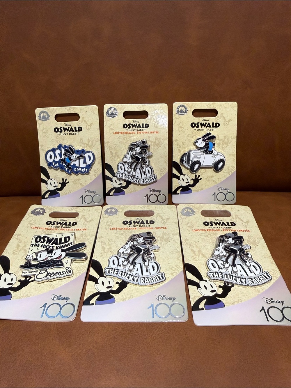 2023 Disney 100 Limited Release/Open Oswald the Lucky Rabbit Trading Pin Lot